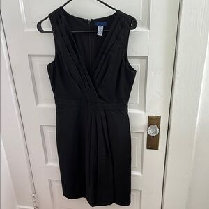 J. Crew Black Pleated Sheath Dress
